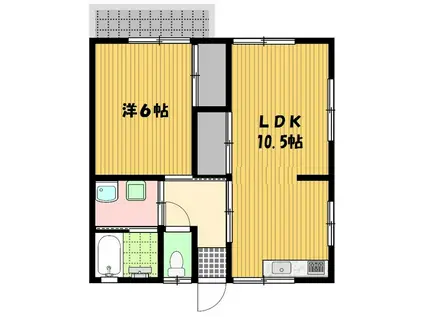 峯アパート(1LDK/2階)の間取り写真