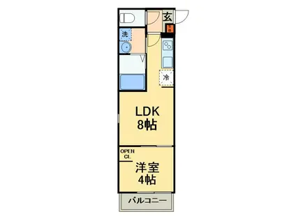 習志野市大久保1丁目計画(1LDK/3階)の間取り写真