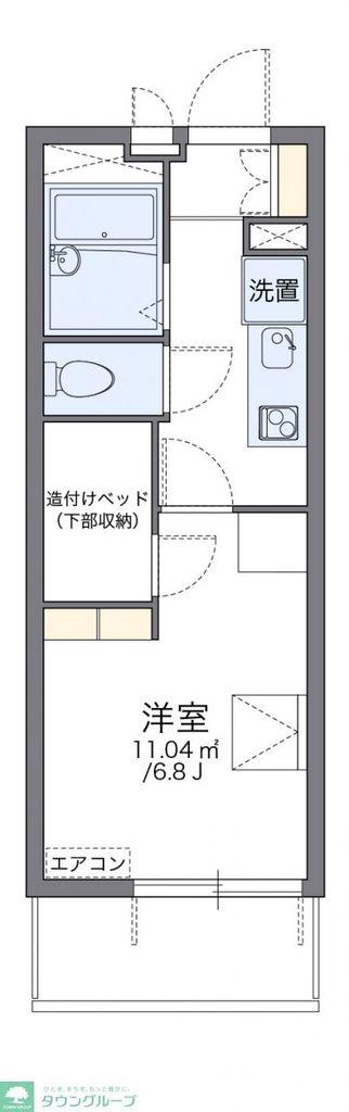 レオパレスマーベラス AYA(1K/2階)の間取り写真