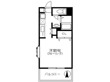 ゼファール湘南V(ワンルーム/3階)の間取り写真