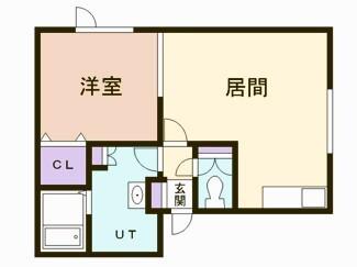 ハイツブルーラグーン(1LDK/2階)の間取り写真