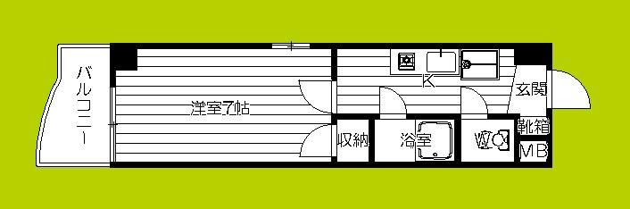 ドエル天満橋(1K/10階)の間取り写真