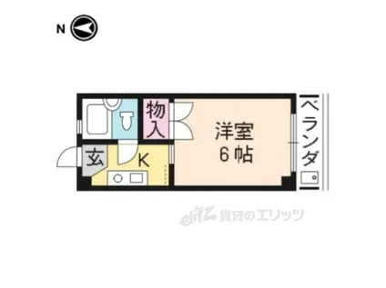 ロイヤルコーポタカノ(1K/1階)の間取り写真