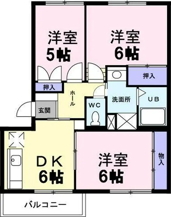 ニューキャッスル宮本 3階階 間取り