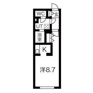 G VIVRE 岡崎駅前(1K/4階)の間取り写真