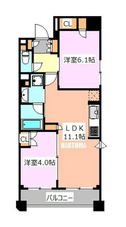 パークアクシス大塚 7階階 間取り