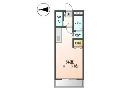 エスポワールTRH(ワンルーム/2階)の間取り写真