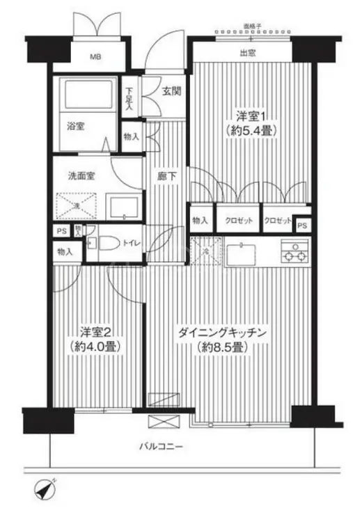 ステラメゾン武蔵小山 7階階 間取り