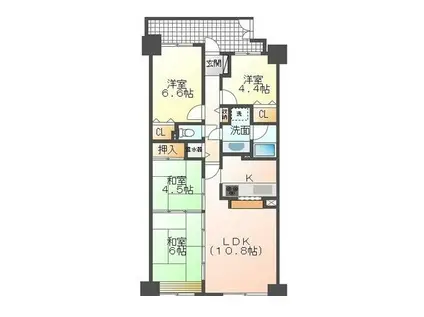 パストラルハイム豊橋弐番館(4LDK/2階)の間取り写真