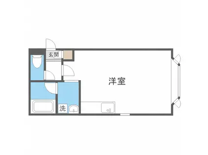 西野ハイツ(ワンルーム/1階)の間取り写真