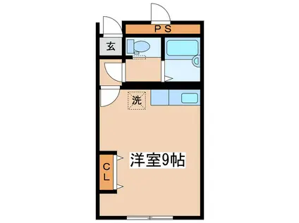 ドミールRAN(ワンルーム/2階)の間取り写真