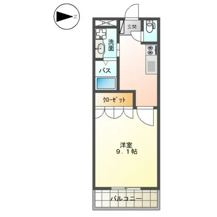 パラシオン平塚 5階階 間取り