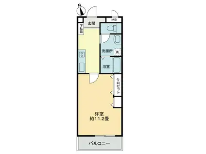 サンシャインビル(1K/2階)の間取り写真