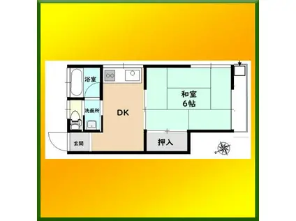 エムアイコーポ(1DK/2階)の間取り写真