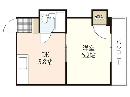 八宝ビル(ワンルーム/4階)の間取り写真