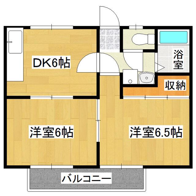 マイステージ10番館(2DK/2階)の間取り写真