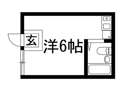 森本ハイツ(ワンルーム/1階)の間取り写真