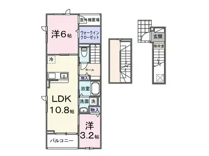 シャノワールN(2LDK/3階)の間取り写真