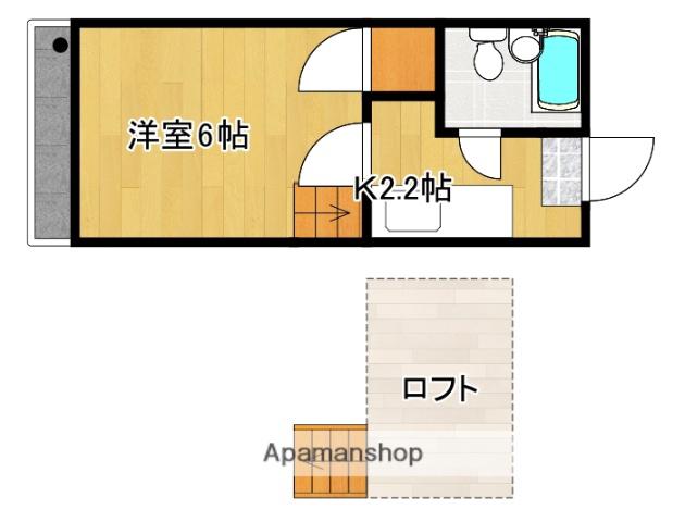 ハイムオーキッド(1K/2階)の間取り写真