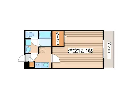 リブリ・北仙台はやま(1K/2階)の間取り写真