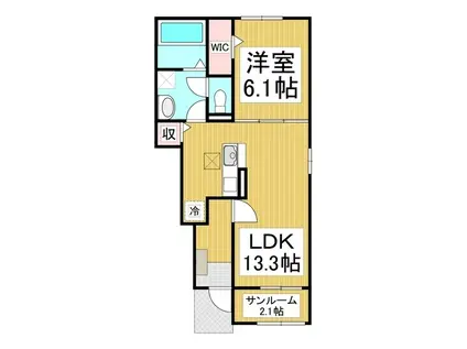 CASA FORESTALE(1LDK/1階)の間取り写真