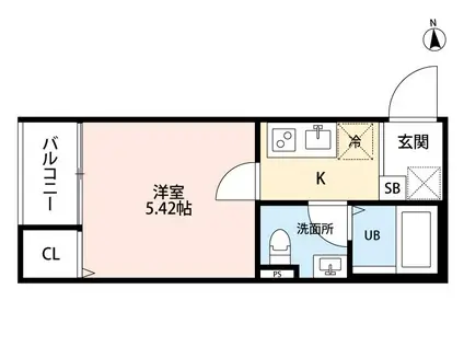 RABONA(1K/3階)の間取り写真