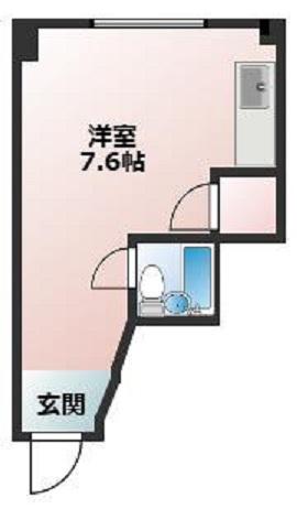 共栄ビル(ワンルーム/3階)の間取り写真