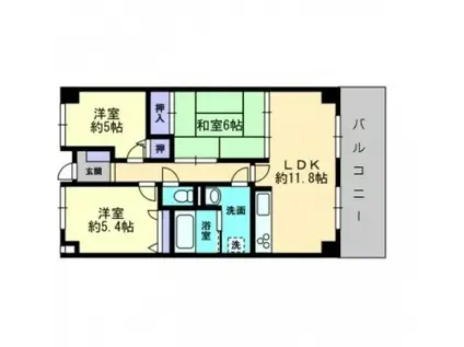 スカール今村(3LDK/2階)の間取り写真