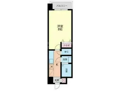 HAMIEL KOKURA(1K/3階)の間取り写真