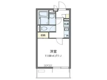 クレイノル メルシェ(1K/3階)の間取り写真