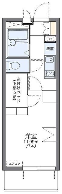 レオパレスK&H(1K/3階)の間取り写真