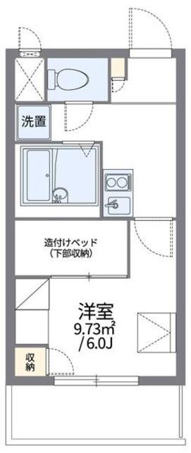 レオパレスカサ リリオ(1K/4階)の間取り写真