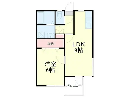 半田ビレッジ4号棟(1LDK/1階)の間取り写真