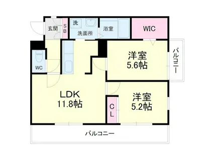 ビアン・カリテ(2LDK/4階)の間取り写真