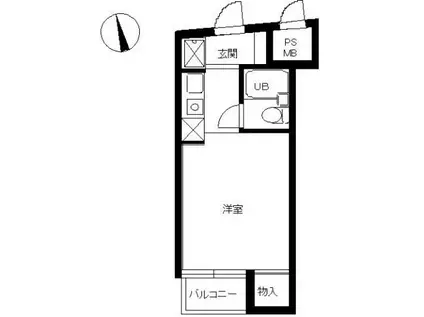 スカイコート西新宿第2(ワンルーム/3階)の間取り写真