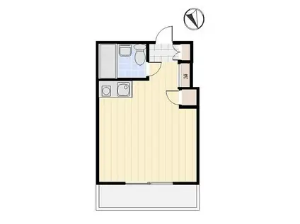 ウィンベルソロ西目白(ワンルーム/1階)の間取り写真