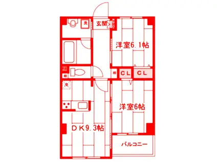 MAISON ARDEUR(2DK/2階)の間取り写真