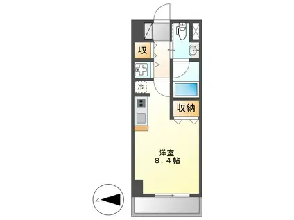 リヴシティ栄(ワンルーム/6階)の間取り写真