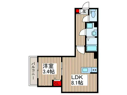 草加市弁天1丁目計画(1LDK/1階)の間取り写真