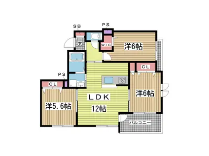 GRAND SOLEIL岡本(3LDK/2階)の間取り写真