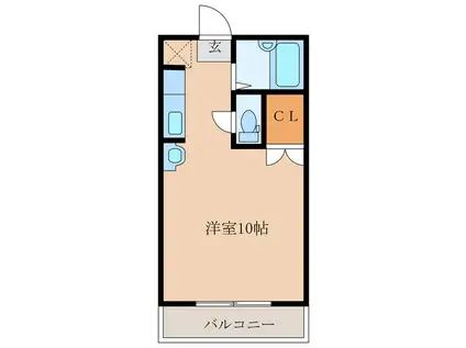 セテルVー1(ワンルーム/1階)の間取り写真