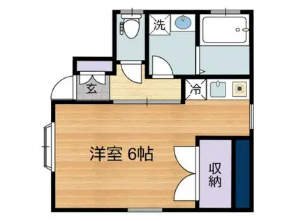 キャナルKASUGA CITY(ワンルーム/2階)の間取り写真