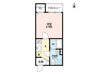 FIRST STEP 絆(1K/1階)の間取り写真