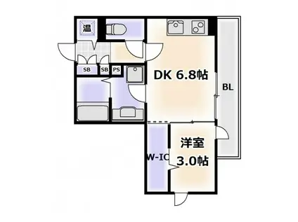 TREBINA AYAKA(1DK/3階)の間取り写真