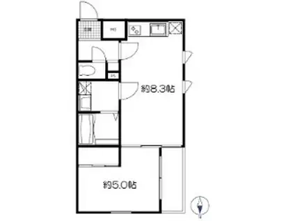 サンヴィレッジ33(1LDK/1階)の間取り写真