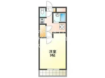 ルネッサ(1K/1階)の間取り写真