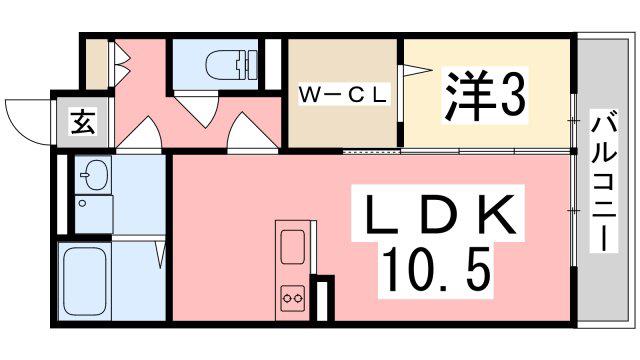 セジュール東阿保 A棟(1LDK/3階)の間取り写真