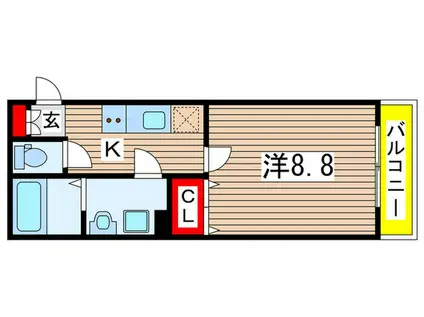 G-HILLS椿森(1K/2階)の間取り写真