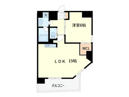 BICHINADA(1LDK/5階)の間取り写真