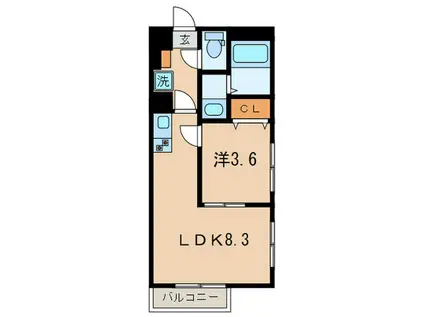 ロータス駒沢(1LDK/4階)の間取り写真